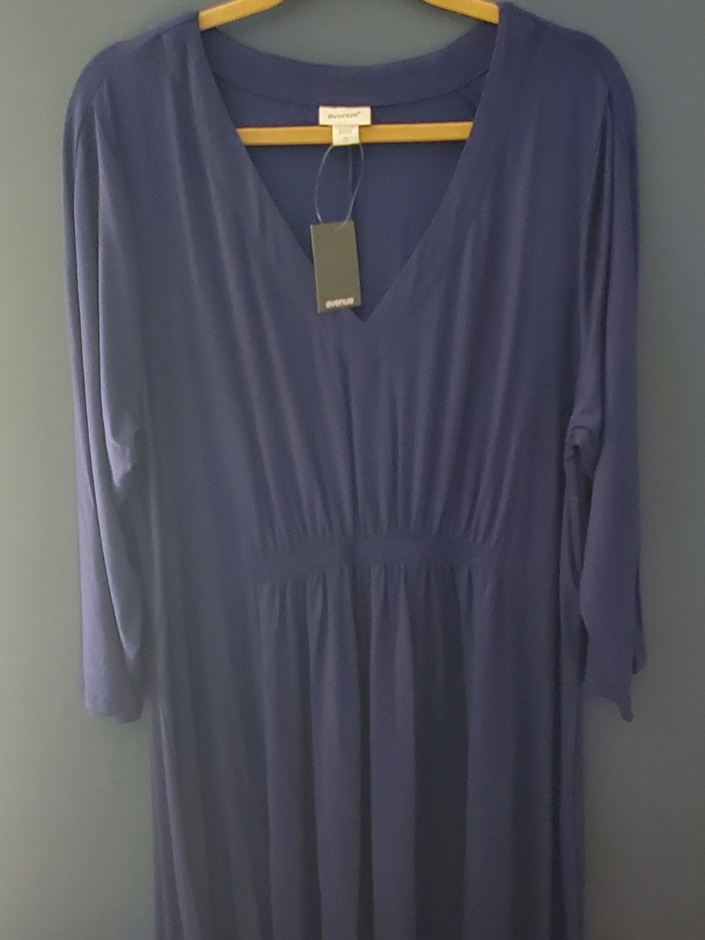 Avenue Deep Blue V-Neck Long Sleeve Dress